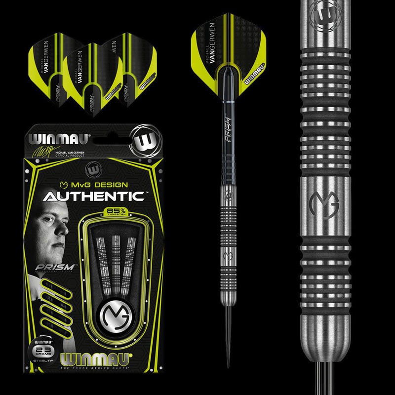 WINMAU Michael van Gerwen MVG Authentic Darts – 85% Tungsten – 24g