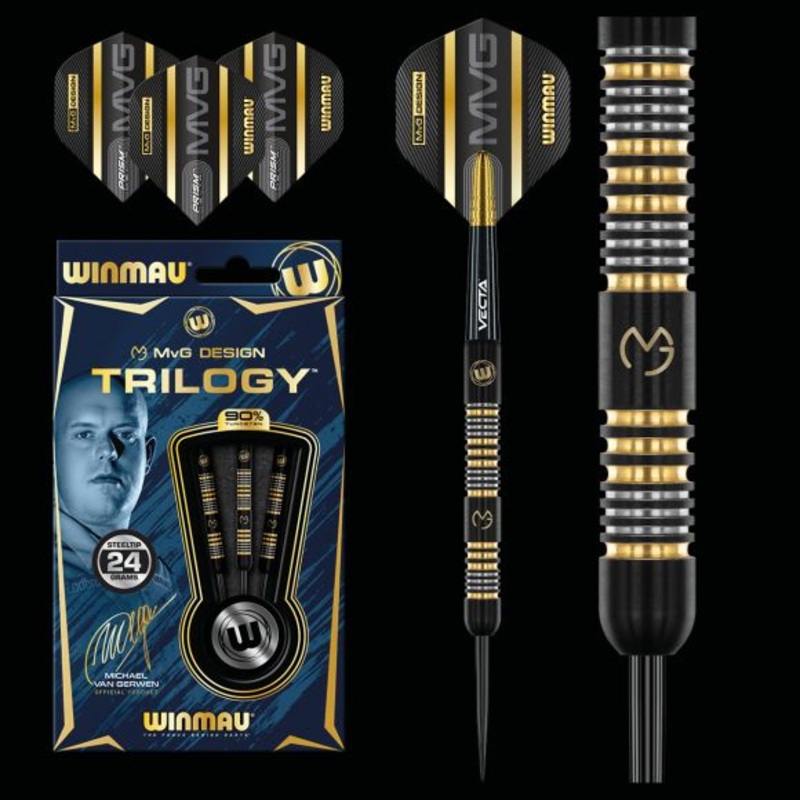 WINMAU – MVG Trilogy – 90% Tungsten Darts – 24g