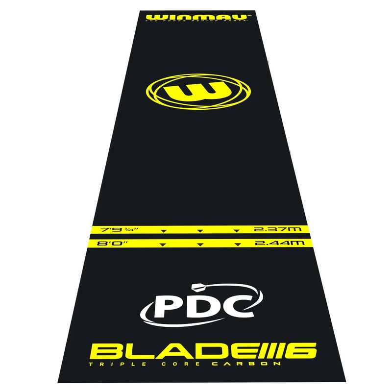 WINMAU –  PRO ZONE Essential PVC DART MAT – BLACK and YELLOW