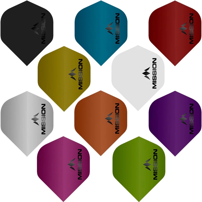 MISSION – Logo No2 Size Dart Flights – 100 MICRON THICK