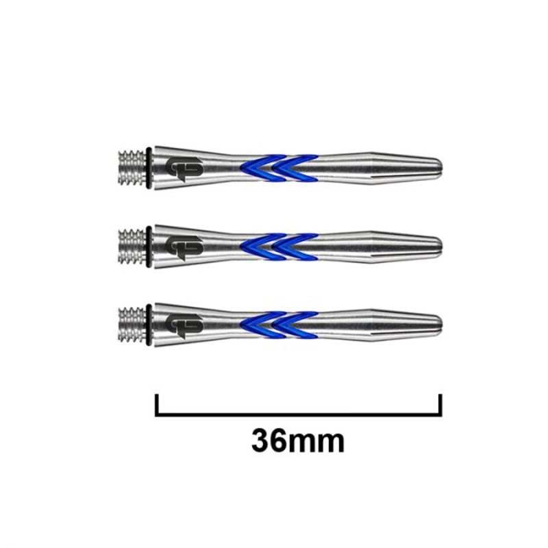 RED DRAGON Gerwyn Price ICEMAN V-Groove Aluminium Shafts – Short – Blue