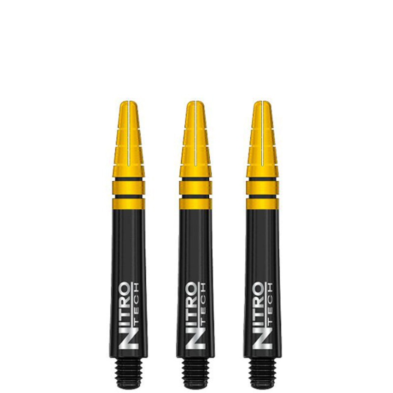 RED DRAGON – Nitrotech Composite Dart Shafts – 36mm Short Black & Gold