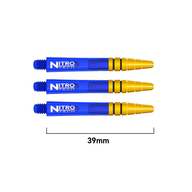 RED DRAGON – Nitrotech GOLD Composite Dart Shafts – 39mm INTER – BLUE