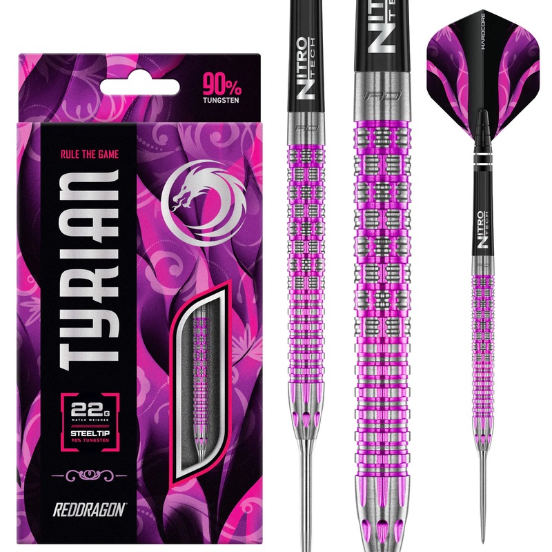 RED DRAGON – Tyrian Purple Darts – 90% Tungsten – 24g