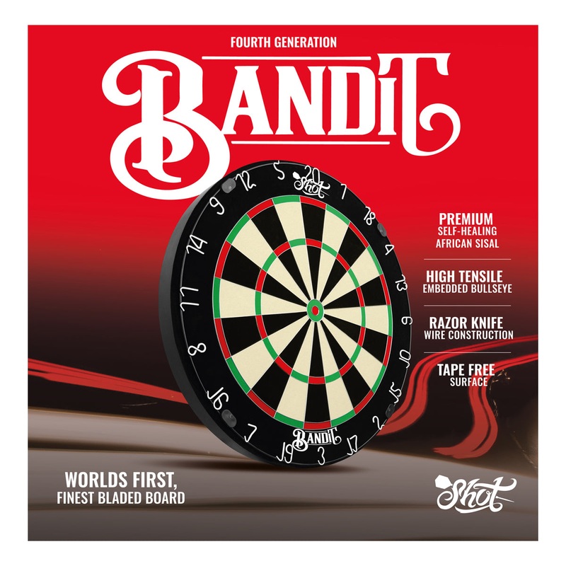 SHOT – BANDIT GENERATION 4 DARTBOARD 2024 – 1st CLASS QUALITY