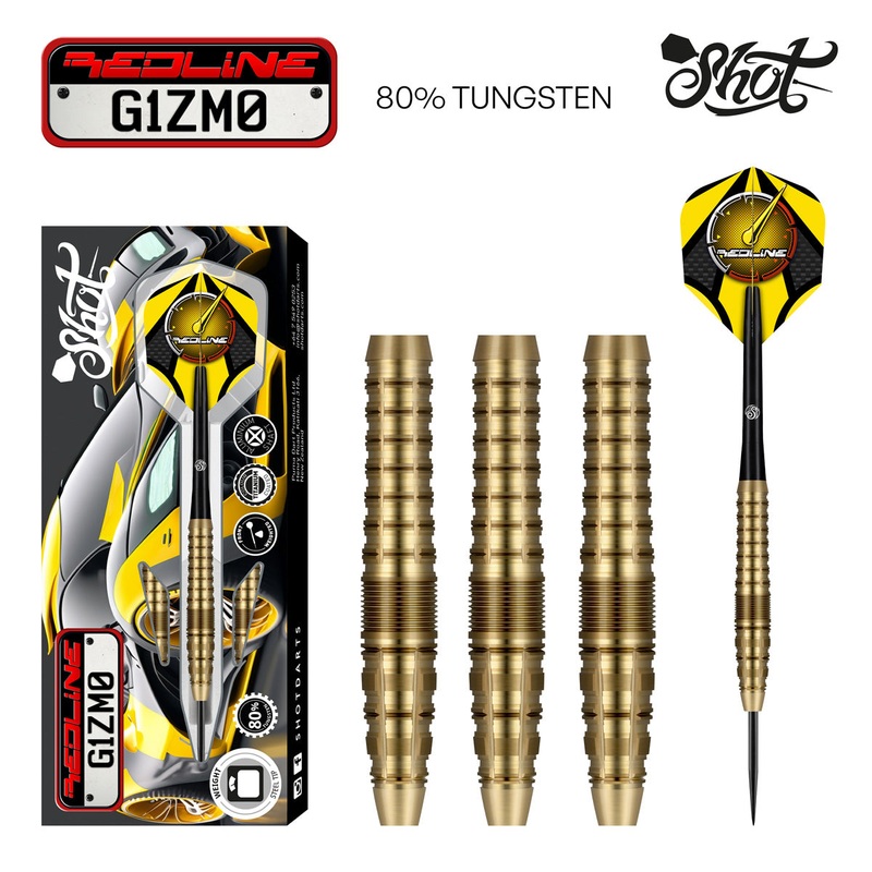 SHOT – Redline G1ZM0 Steel Tip Dart Set – 80%Tungsten – 23g