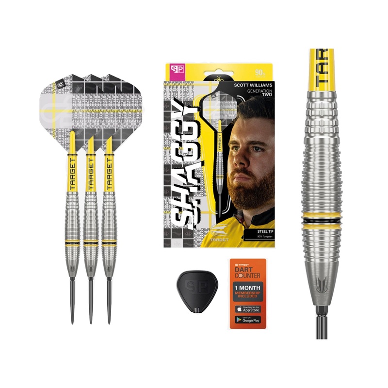 TARGET – 25g – Scott Williams G2 SP Steel Tip Darts – 90% Tungsten