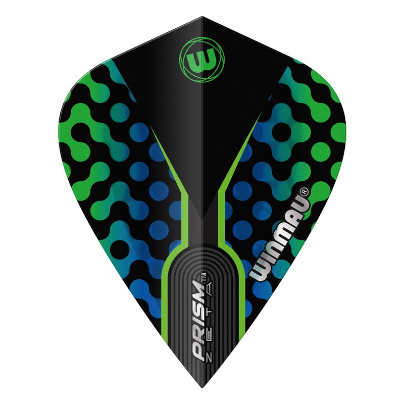 WINMAU – Prism Zeta Blue Black Green Flights – Kite Shape