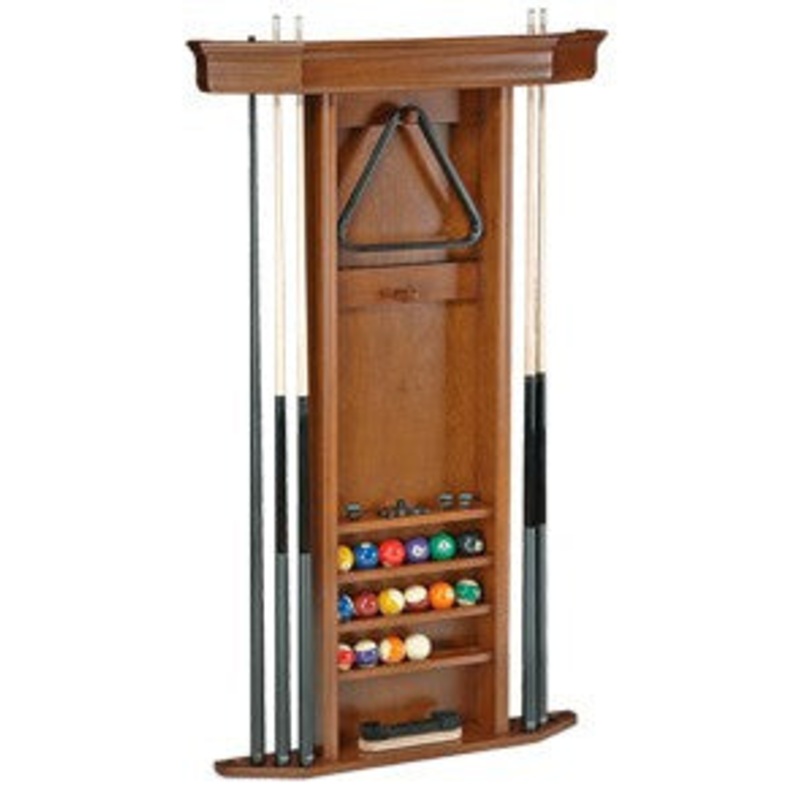 Heritage Pool Cue Wall Rack by Brunswick – Holds Cues, Balls & Triangle