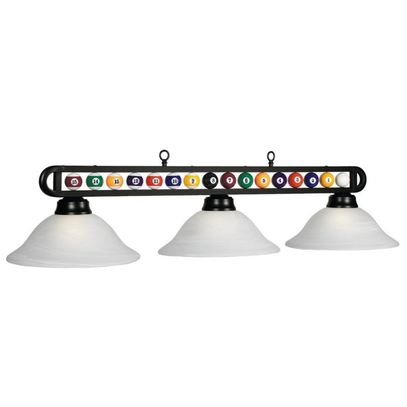 RAM 55″ Matte Black/White Billiard Ball Fixture