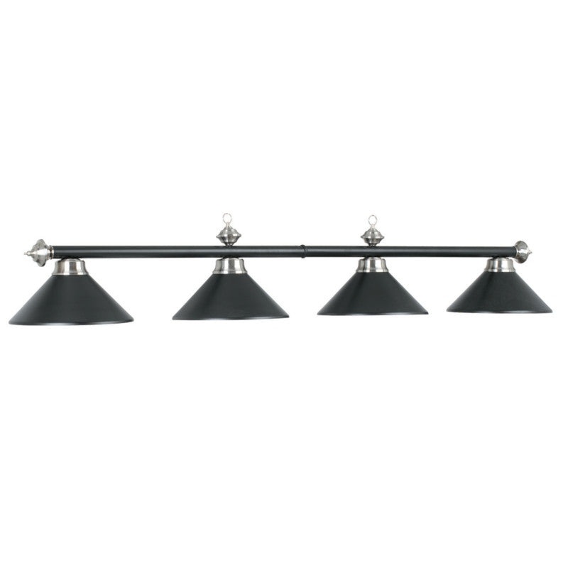 RAM 78″ 4 Light Billiard Light – Matte Black/Stainless Steel