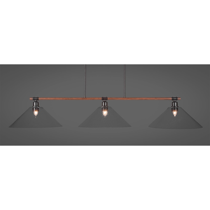 Toltec “Clear Bubble” 3 Shade Lamp 1763-308