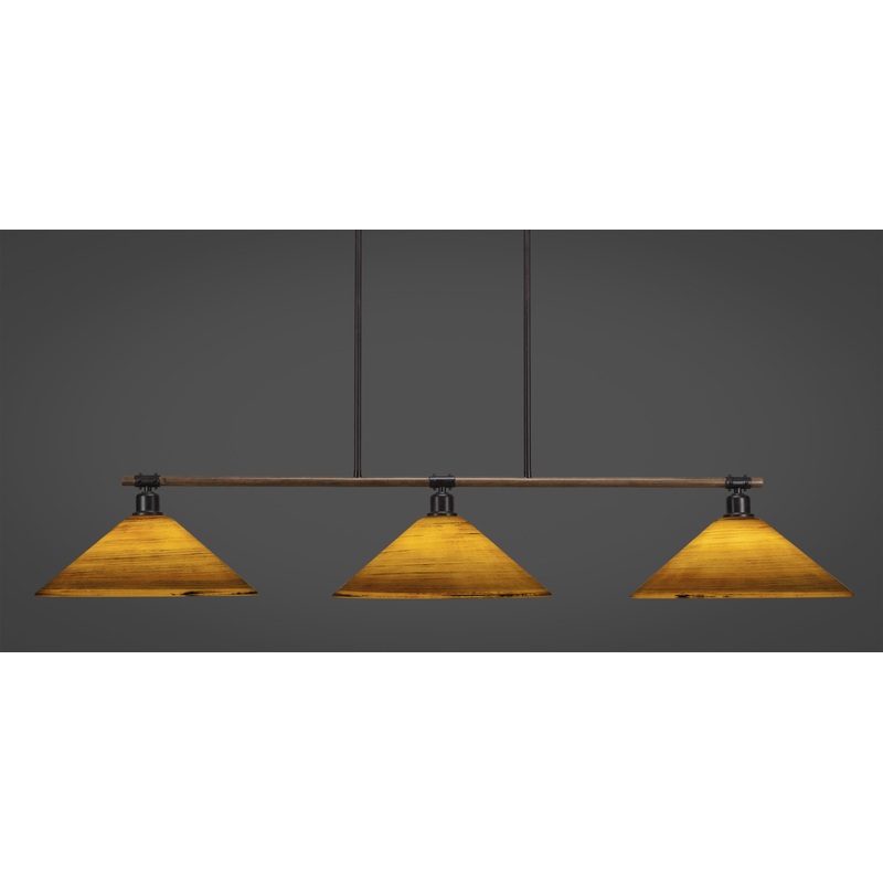 Toltec “Firr’e Saturn” 3 Shade Lamp 1763-414