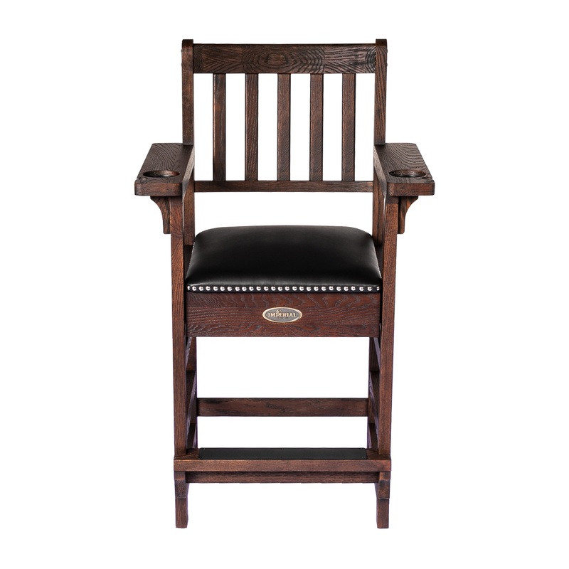 Spectator Chair “DARK WEATHERED CHESTNUT” with Drawer by Imperial