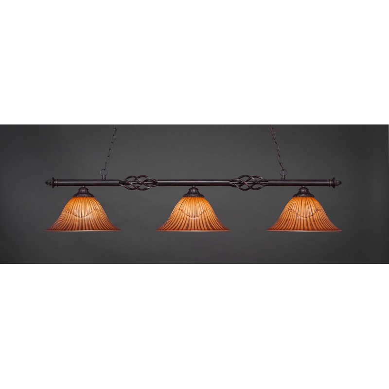 Toltec Elegant Dark Granite 3 Lights TIGER 863-DG-58319
