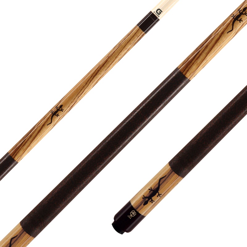 McDermott M54A Zebrawood & Gecko Inlay Pool Cue IN STOCK NOW !