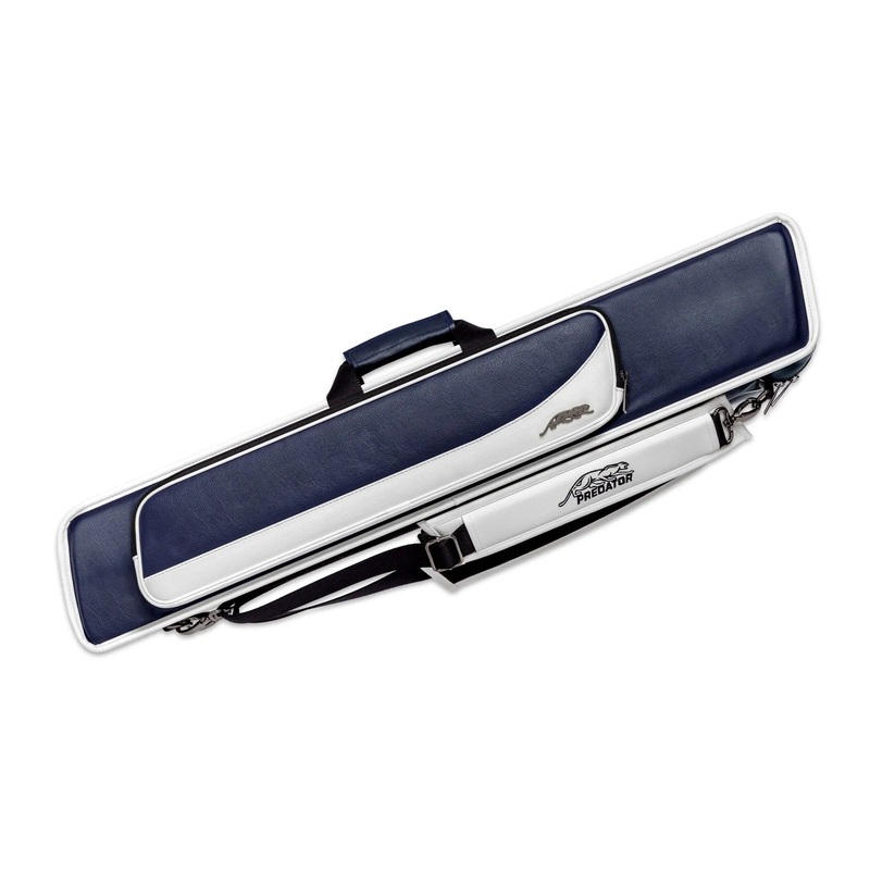 Predator Roadline Blue/White Soft Pool Cue Case – 4 Butts x 8 Shafts (4×8)