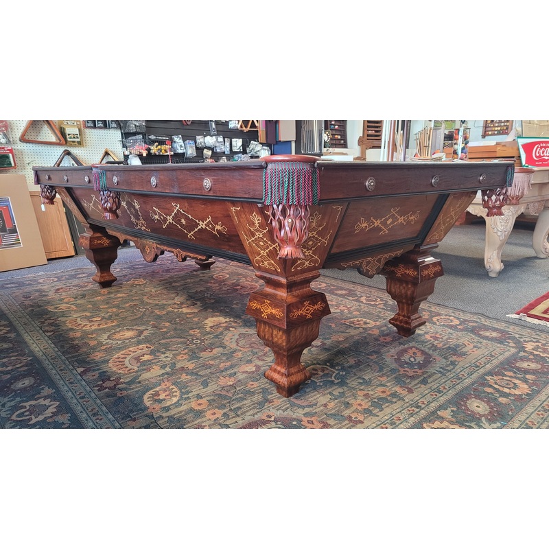 The ECLIPSE Antique Pool Table by Brunswick Balke Collender Circa 1890
