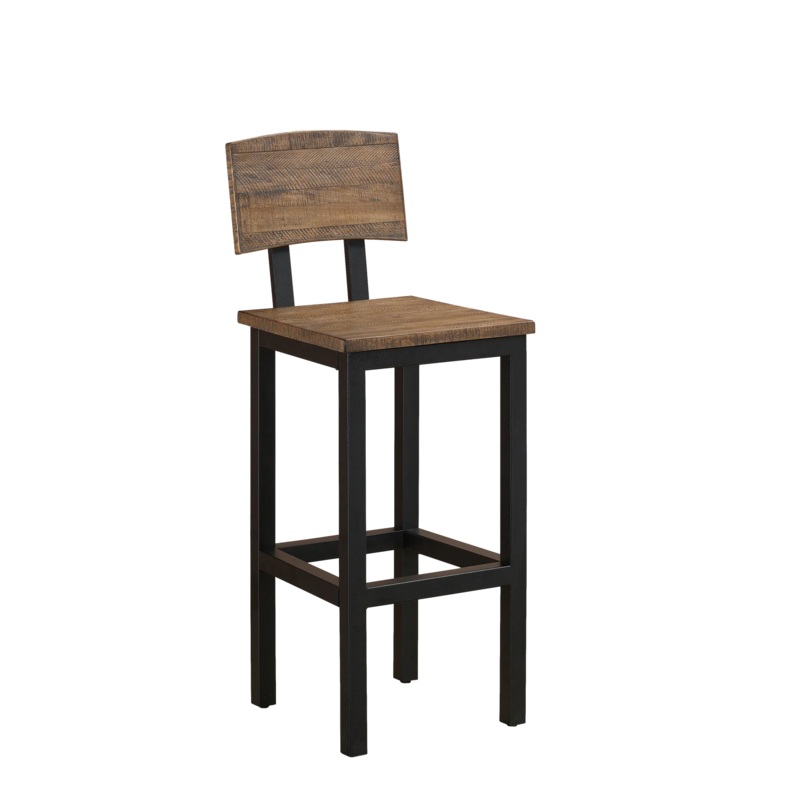 “Gateway” Stool in Reclaimed Wood by American Heritage
