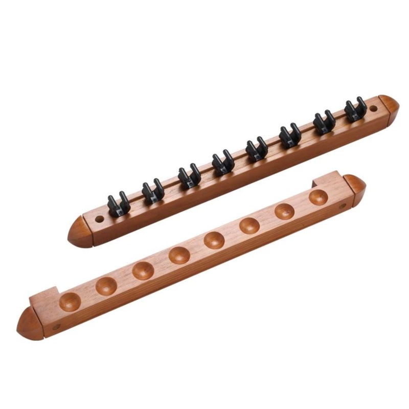 8 Cue Wall Rack | Clips | Two Piece
