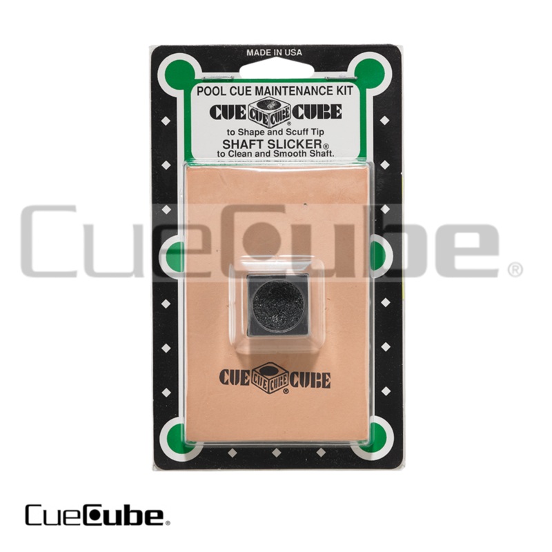 Cue Cube Tip Tool & Shaft Slicker Combo