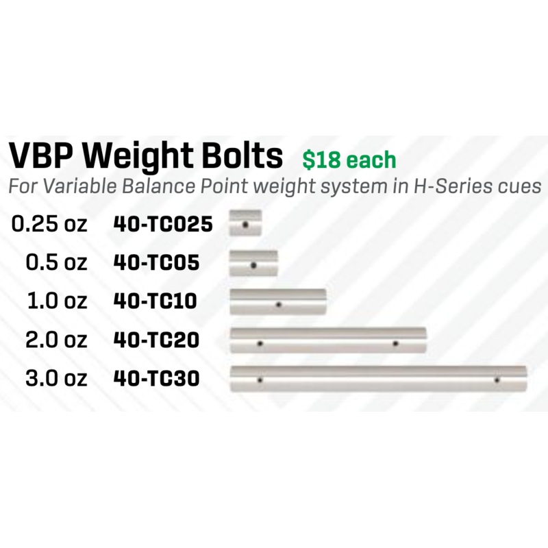 McDermott Variable Balance Weight Bolts