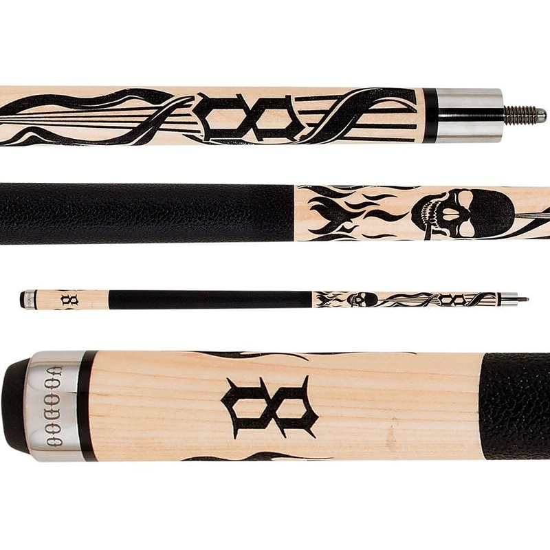 Voodoo VOD37 Pool Cue – Smoking Skull