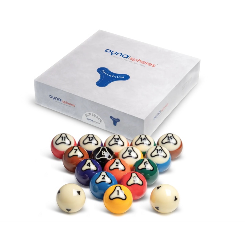 Dyna|spheres – Belgian 2-1/4 in. Pool Ball Set – Palladium