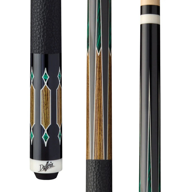 Dufferin D-502 Malachite Crown Pool Cue – Leather Wrap