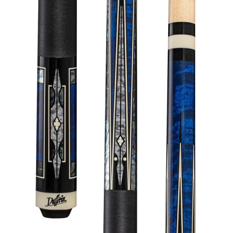 Dufferin D-543  Blue Curly Maple Pool Cue