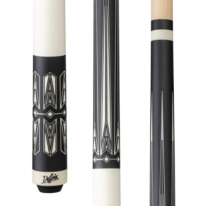 Dufferin D-548 Matte Black & White Pool Cue – Wrapless