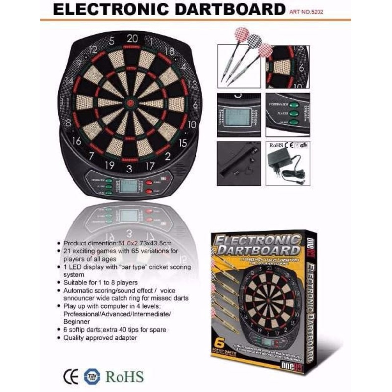 Premium Electronic Soft Tip Dartboard