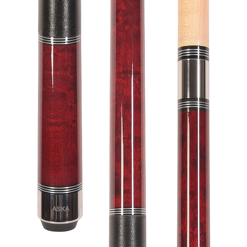 21-Ounce Red Break Cue Stick Aska Break Cue. 14-mm Tip, Hard Rock Canadian Maple Shaft, BC2