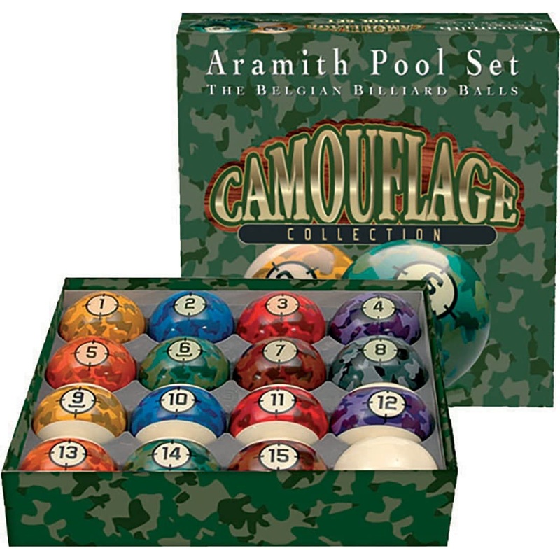 Aramith Camouflage Collection Billiard Ball Set, 2-1/4″, AR1026