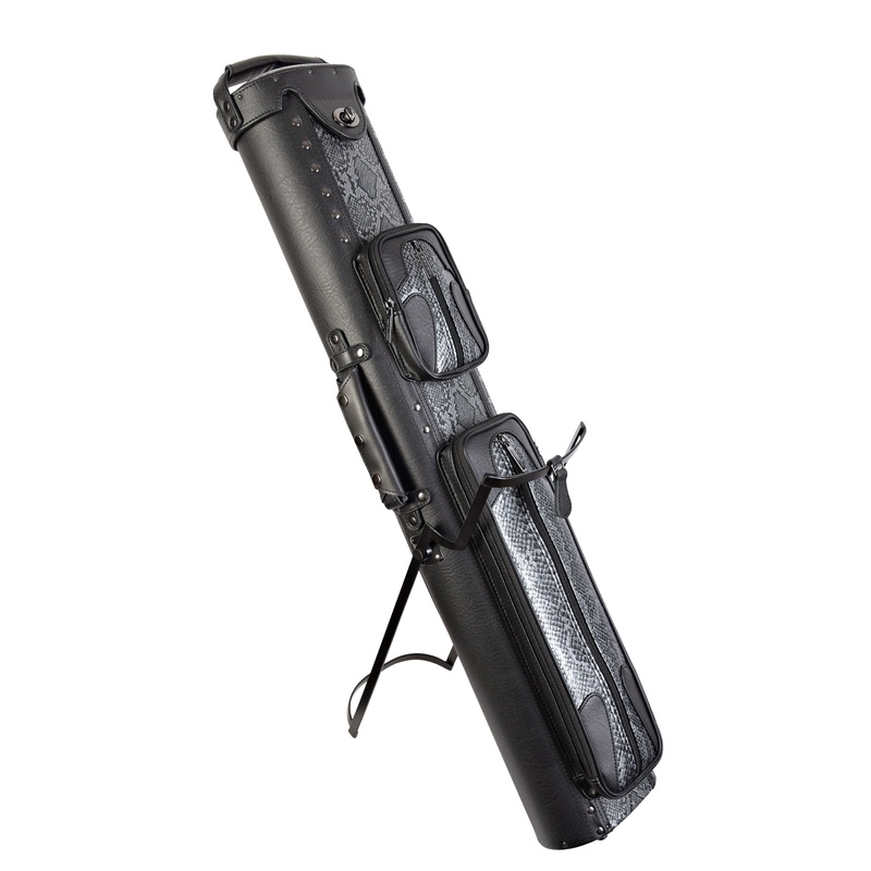 ASKA Hard 4×8 Pool Cue Case, Holds Up to 4 Butts and 8 Shafts, 4B8S Black, C48P05