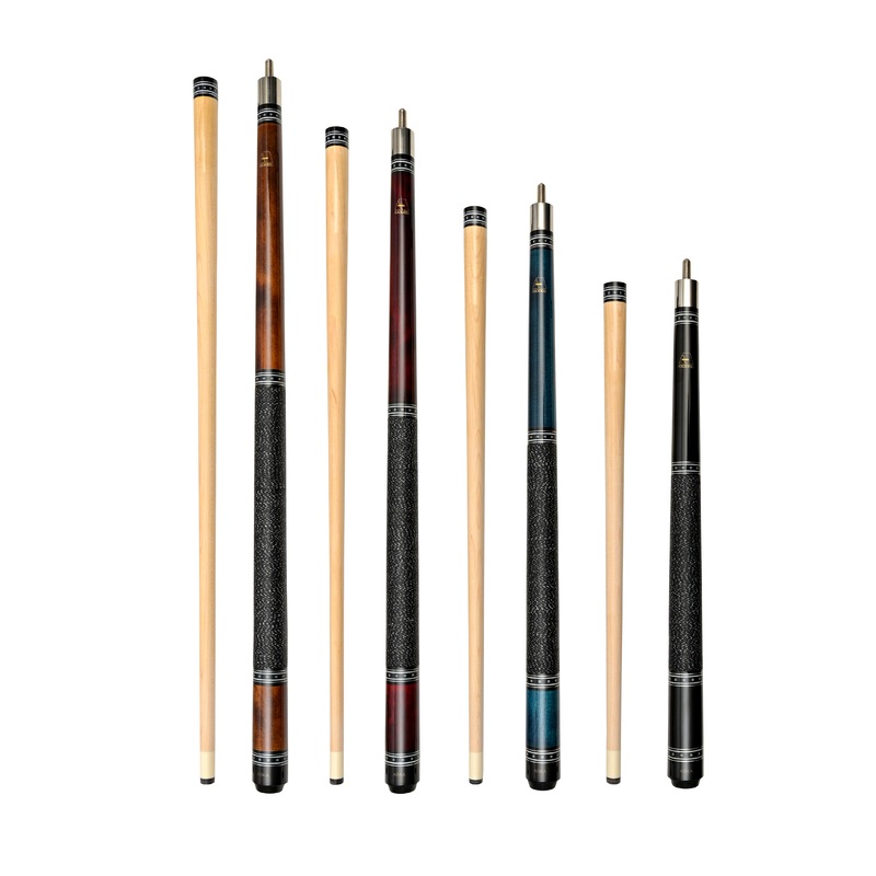 Aska Set of 4 Short Kids Pool Cue Sticks L9CS, Stained Maple, Canadian Hardrock Maple Shaft, 13mm Tip, Mixed Lengths 36″,42″,48″,52″, L9CS