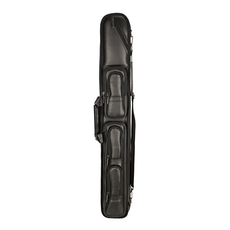ASKA Soft Leatherette Pool Cue Case/Bag, 2B4S Black, LS24BLK