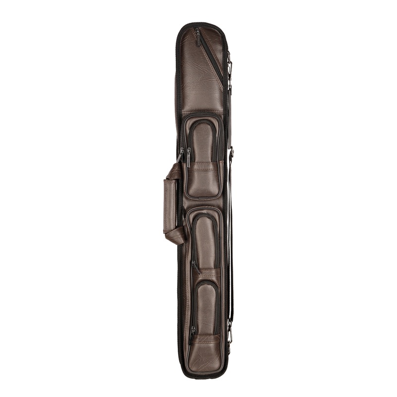 ASKA Soft Leatherette Pool Cue Case/Bag, 2B4S Brown, LS24BRN