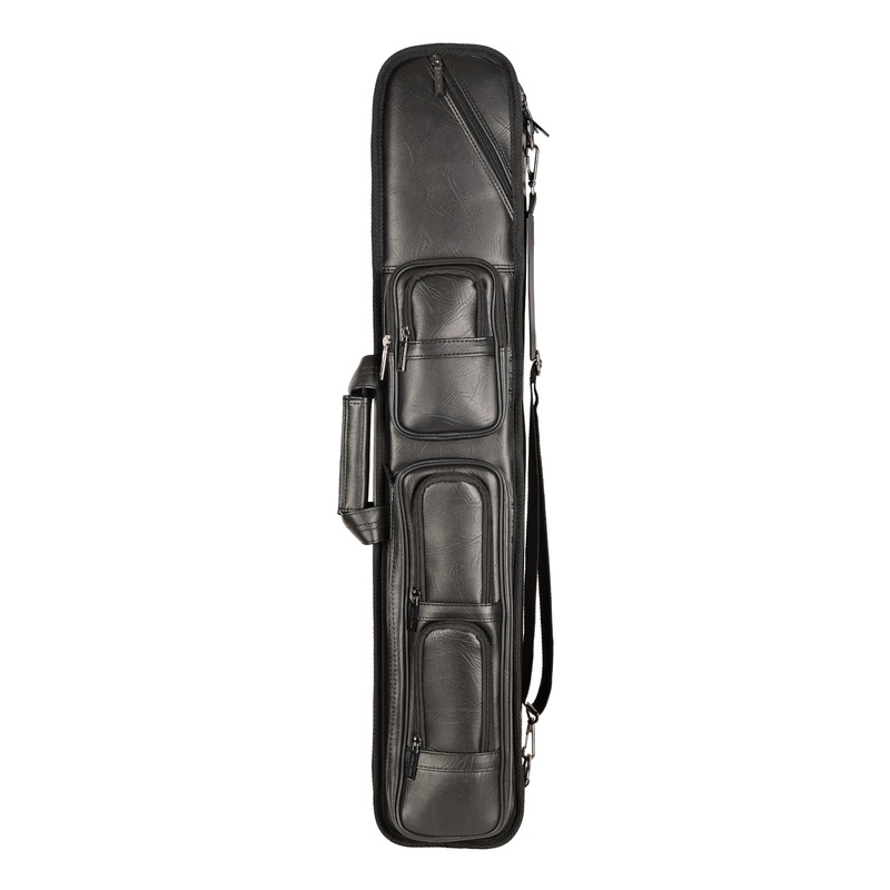 ASKA Soft Leatherette Pool Cue Case/Bag, 4B8S Black, LS48BLK