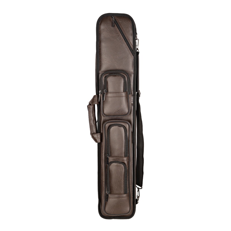 ASKA Soft Leatherette Pool Cue Case/Bag, 4B8S Brown, LS48BRN