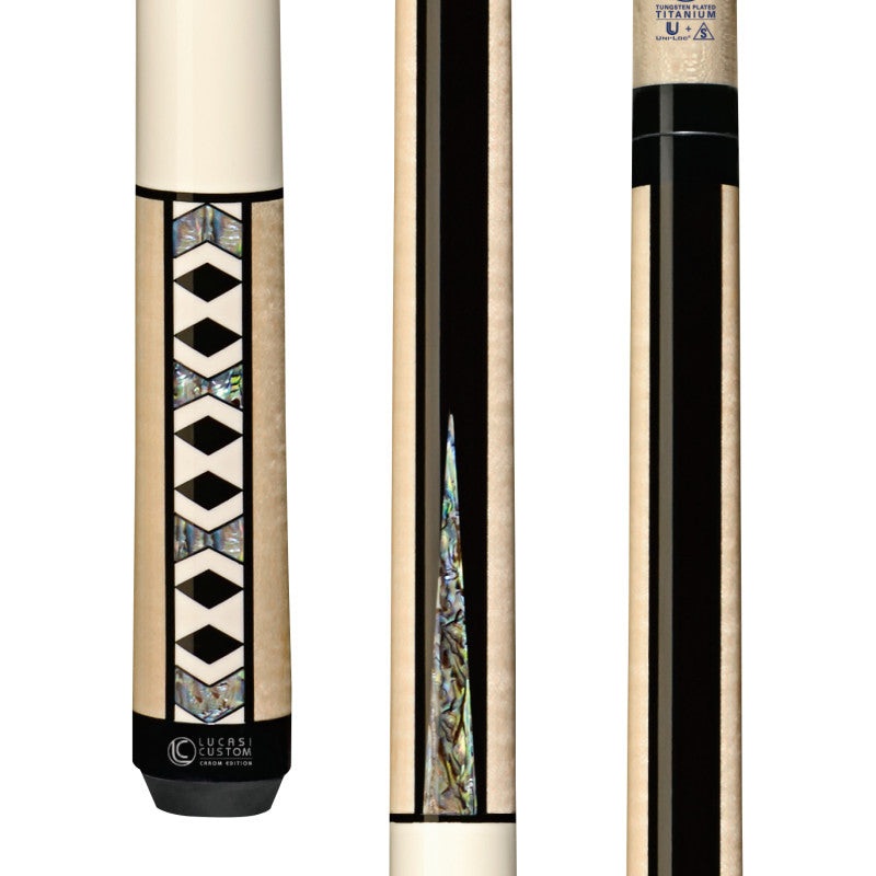 Lucasi Custom Carom Premium Ivory Birdseye Maple with Abalone Wrapless (LCR51)