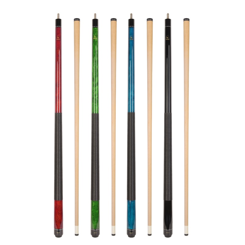 Set of 4 Aska LEC Billiard Pool Cues, 58″ Hard Rock Canadian Maple, 13mm Hard Le Pro Tip, Mixed Weights, LEC4