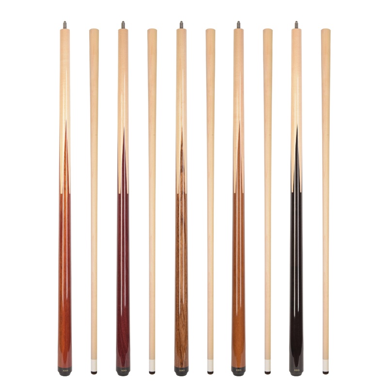 Set of 5 Aska Billiard Pool Sticks Set of 5 Aska Sneaky Pete Pool Cues, Mixed Weights, 58 inch Long, 13mm Hard Tip, SPS5