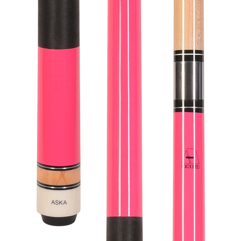 ASKA L2 Pool Cue Stick with Black Nylon Wrap , 58″ Hard Rock Canadian Maple Shaft, 13mm Hard Leather Tip, 5/16×18 Stainless Steel Joint