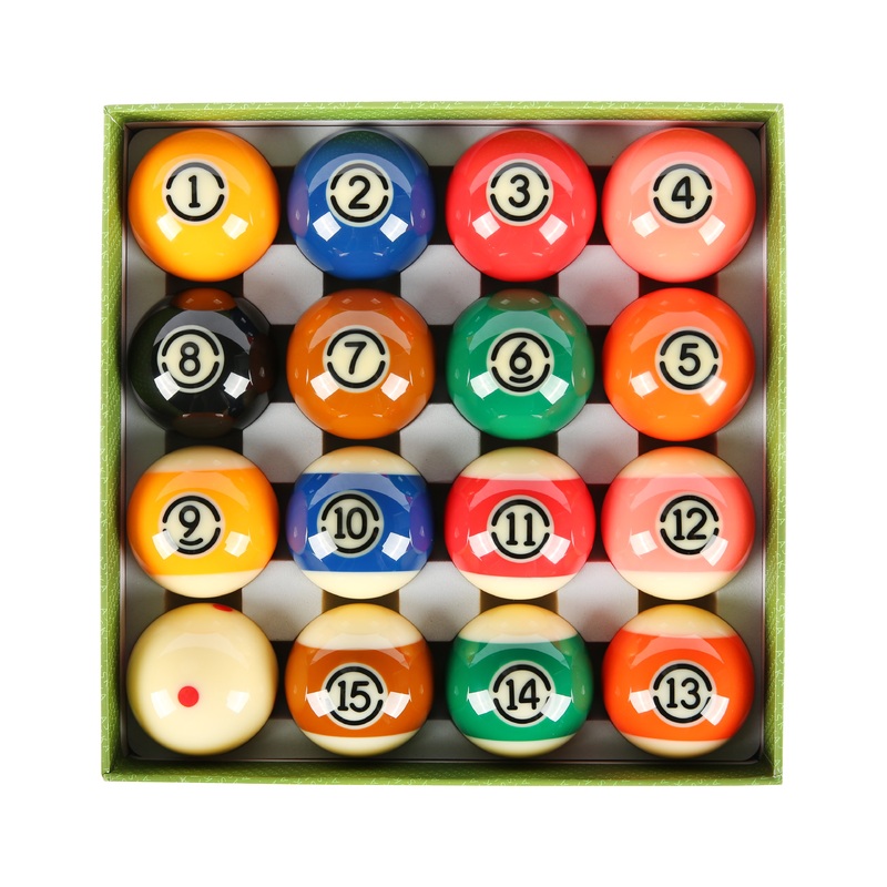 Grade A Pool Boston Numbered Balls Set, 16 Balls Including a Cue Ball, 2 1/4 inch, PB11
