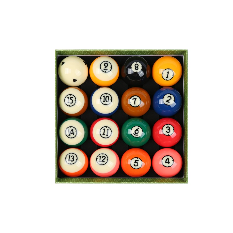 Grade A Pool Boston Numbered Balls Set, 16 Balls Including a Cue Ball, 2 1/4 inch, PB15