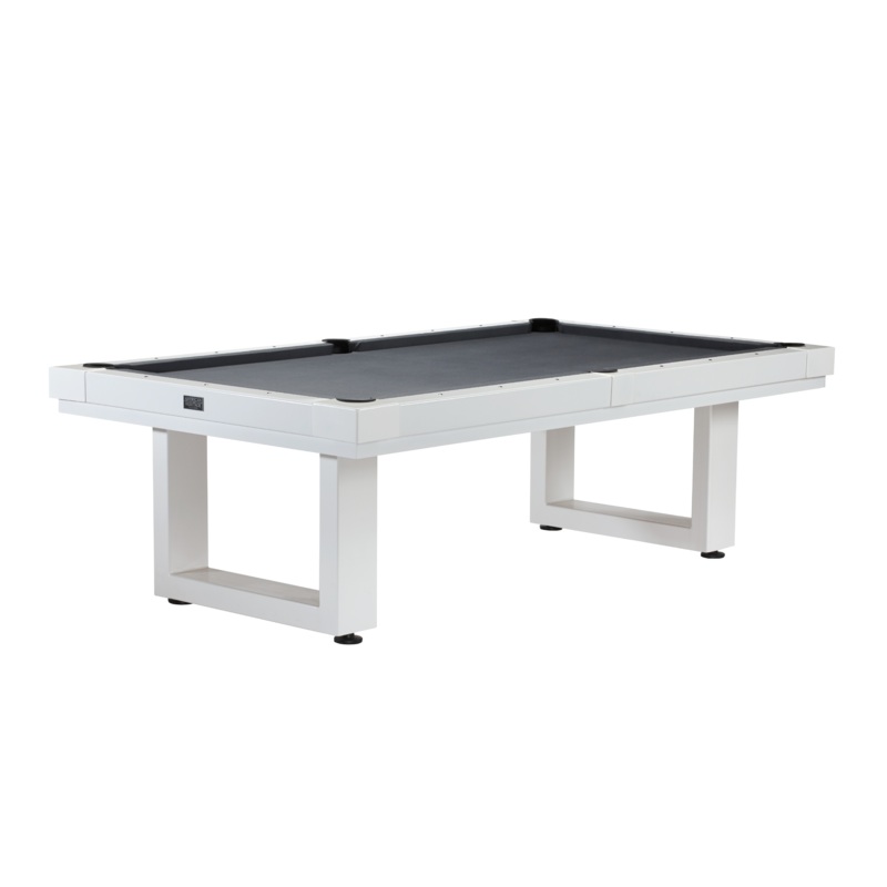 Lanai 8′ Outdoor Pool Table (Pearl White) (LANAIWHITEGREYCLOTH-DTCKIT)