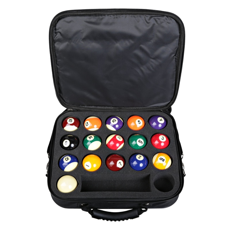 ASKA Pool Billiard Ball Travel / Storage Case With ASKA Grade A, 2-1/16 Set of Pool Balls, PBC1+PB116A