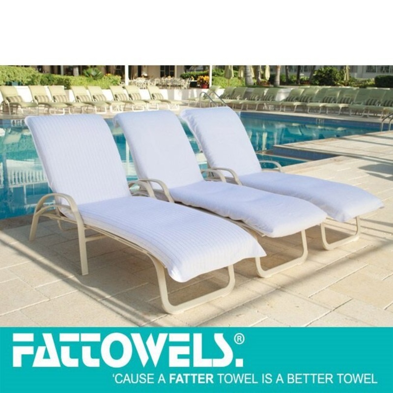 FatTowels – Elastic Back Terry Cloth, Chaise Lounge Cover 46″x96″ (10 Pack)