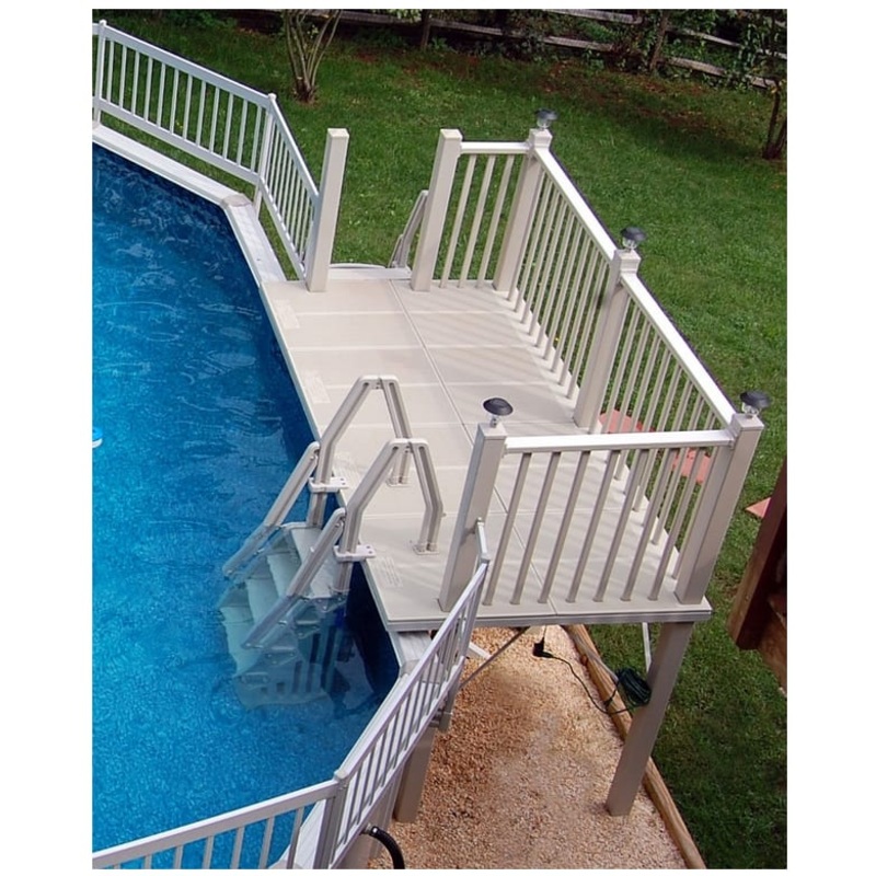 Vinyl Works RD-T 5′ x 10′ Resin Side Deck for Oval A/G Pools